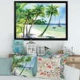 thumbnail image 3 of Designart 'Palm Trees With Summer Beach' Nautical & Coastal Framed Art Print, 3 of 4