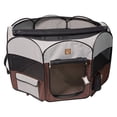 thumbnail image 2 of one for pets fabric portable pet indoor/outdoor pen, x-large/55" x 55" x 28", grey/brown, 2 of 3