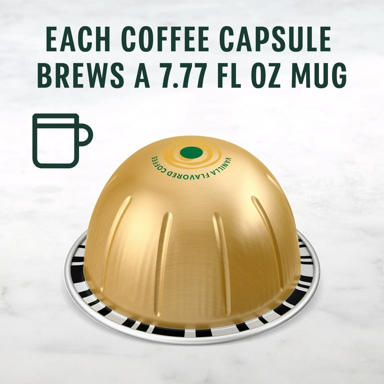 Starbucks By Nespresso Vertuo Line, Creamy Vanilla, Flavored Roast Nespresso Pods, 8 Count Starbucks By Nespresso Vertuo Line, Creamy Vanilla, Flavored Roast Nespresso Pods, 8 Count