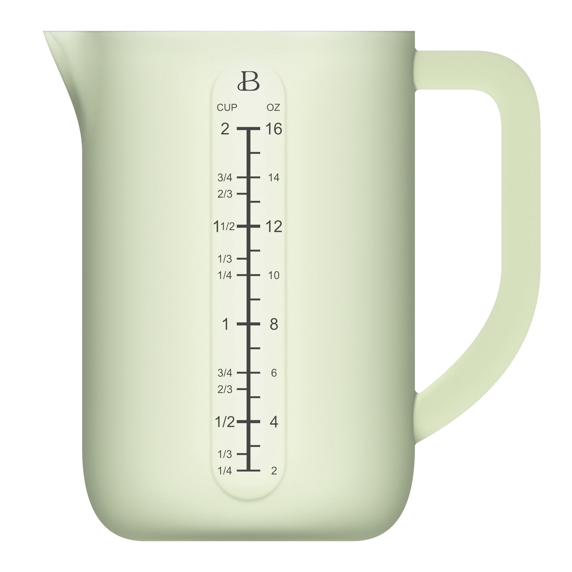 Beautiful by Drew Barrymore Silicone Measuring Cup, 2 Cup, Sage Green