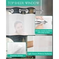 thumbnail image 4 of No Hook Shower Curtain with Snap in Liner, Black Cat Moon Forest and River Hotel Shower Curtains for Bathroom, Washable Shower Curtain Liner Set with Mesh Top Window, 72"x72", 4 of 6