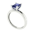 thumbnail image 2 of 1 ct Emerald Cut Simulated Tanzanite Solitaire Engagement Ring for Women in 18K White Gold, 2 of 5