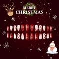 thumbnail image 5 of Yoyauz 24 PCS Christmas Fake Nails Red and White Snowflake Design Short Fake Nails, Christmas Color Matching Nails for Winter DIY Nail Decoration, 5 of 9
