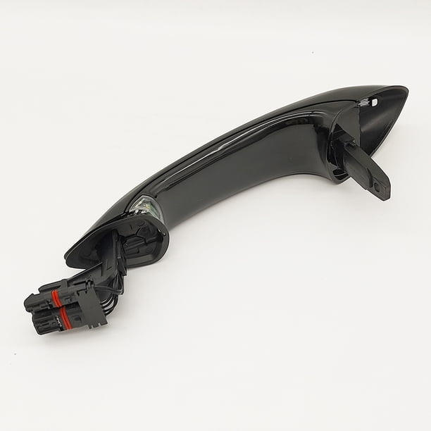 Manija de puerta lateral izquierda sin llave para BMW Serie 5 F10 11-17 (trasero izquierdo negro) Likrtyny Accesorios para autos y motos