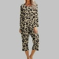 thumbnail image 5 of Women's Pajama Casual Long Sleeve Shirt and Capri Pants Sleepwear Pjs Sets with Pockets Lounge Sets, 5 of 5