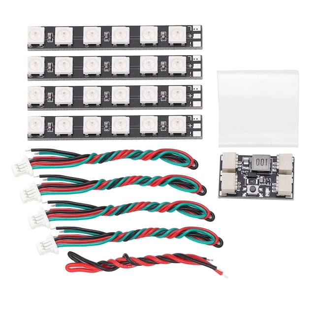 Juego de luces LED RC WS2812, juego de placa de módulo de Control y luz LED para Dron de carreras con visión en primera persona
