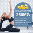 thumbnail image 5 of Hyaluronic Acid Supplements 250mg,with Biotin & Vitamin C,Support Skin Hydration, Joint,120 Capsules, 5 of 7