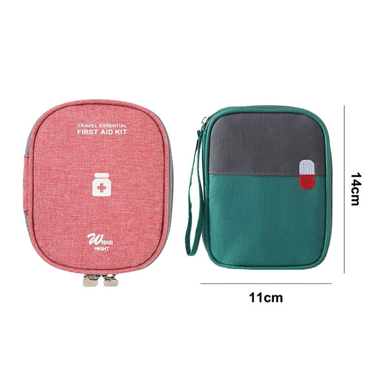 First Aid Kit Bag Empty Travel Medication Pouch Mini Carrier Handy Medicine Pills Drugs Package Organizer, Size: One size, Style 2