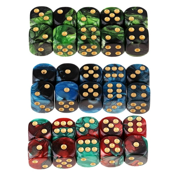 30 Uds. Dados De Juego De 6 Lados Dados De 16mm Para Juegos De Mesa Y Enseñanza