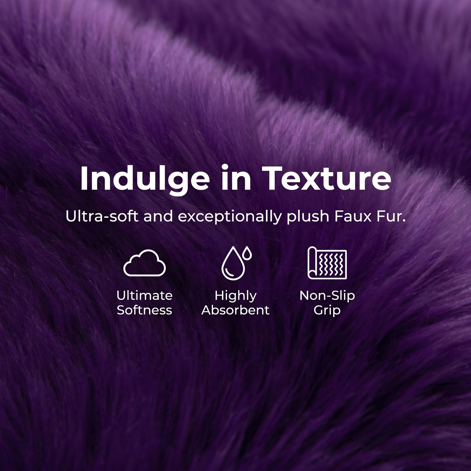 Unique Bargains Shaggy Area Rug Ultra Fluffy Non-Slip Fuzzy Carpet 35" x 24" Purple