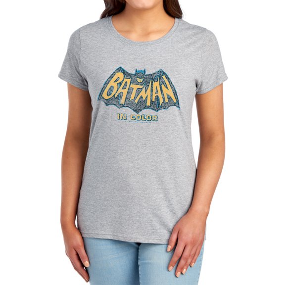 Batman Classic Tv in Color Women's T Shirt, Athletic Heather, Medium