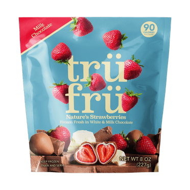 Tru Fru Natures Strawberries Frozen Fresh in White & Milk Chocolate