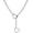 25" Chunky Silver Heart, variant on Heart Slip Chain Necklaces for Women,Stainless Steel O-Ring Adjustable Lariat Y-Necklace,Punk Gothic Cuban Collar Choker Necklace for women