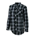 thumbnail image 2 of Boxercraft F50 Ladies Essential Flannel Buttondown-Navy and Silver-L, 2 of 8