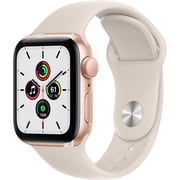 Restored Apple Watch SE 1st Gen GPS, 40mm Gold Aluminum Case with Starlight Sport Band - Regular