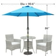 thumbnail image 7 of Abble 7.5ft Patio Umbrella with Crank Handle Outdoor Market Umbrella with 6 Sturdy Umbrella Ribs Waterproof for Garden Deck Backyard Pool, Aqua, 7 of 7