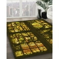 thumbnail image 2 of Ahgly Company Indoor Square Patterned Black Bean Brown Area Rugs, 3' Square, 2 of 6
