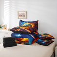 thumbnail image 6 of Homewish Retro Aircraft Airplane 7 Pieces Bedding Comforter Set,Galaxy Planet Pattern Full Bedding Set,Universe Theme Fitted Sheet Flat Sheet For Boys Kids,Super Cozy Room Decor Reversible, 6 of 8