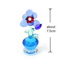 thumbnail image 2 of Colorful Murano Glass Flower Mini Figurines Craft Ornament Lovely Creative Paperweight Home Wedding Decor Xmas Mother`s Day Gift, 2 of 6