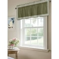 thumbnail image 6 of Valances for Windows Olive Green Abstract Art Rod Pocket Cafe Window Treatments Valance Curtains for Kitchen Bathroom Laundry Basement Windows 56"x16", 6 of 9