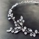 thumbnail image 5 of Tocados de novia de cristal para bodas, accesorios para el cabello de novia para mujeres y niñas (plata), 5 of 7