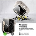 thumbnail image 5 of 2 in 1 Waterproof Case for Apple Watch Series 8 & Series 7 41mm Screen Protector, 360 Protective Glass Face Cover Hard PC Bumper + Back Frame for iWatch 8/7 Accessories 41 mm, Clear, 5 of 5
