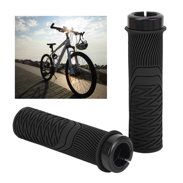 Poignées de Guidon de Vélo Résistantes, Verrouillage Simple Antidérapant, Augmentent la Sécurité de Conduite, Résine Souple pour Divers Vélos