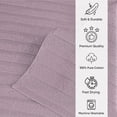 thumbnail image 5 of Classic Turkish Towel s Cotton Bath Sheets Set & Oversized Ribbed Towels, Ultra-Soft & Absorbent & Set of 3 - 40x65 Mauve, 5 of 5