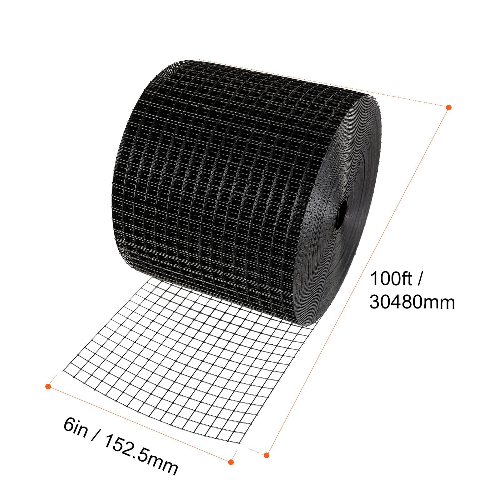 Solar Panel Critter Guard 6" x 100ft, Galvanized Steel Wire with PVC Coating, 0.7mm Thick, 1/2" Grid, for Bird Animal Protection