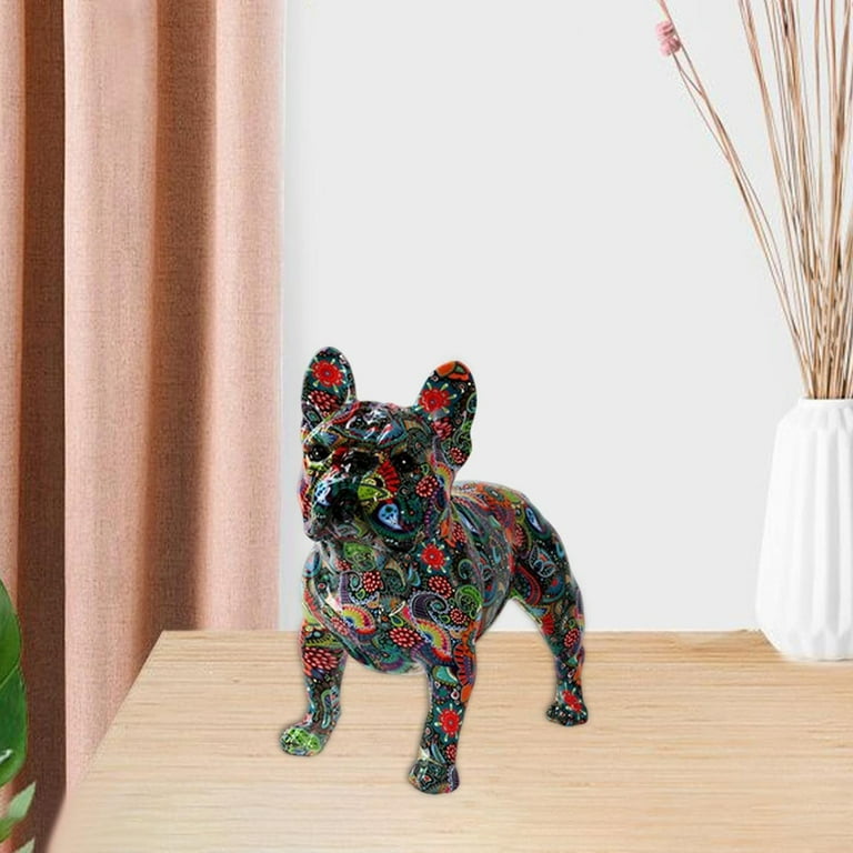 SLGHLSAHG French Bulldog Statue Bulldog Statues Home Decor Animal Statue Shelf Decor Graffiti Art Sculpture for Home Living Room Decor Memorial Gift Style D A28341 Walmart