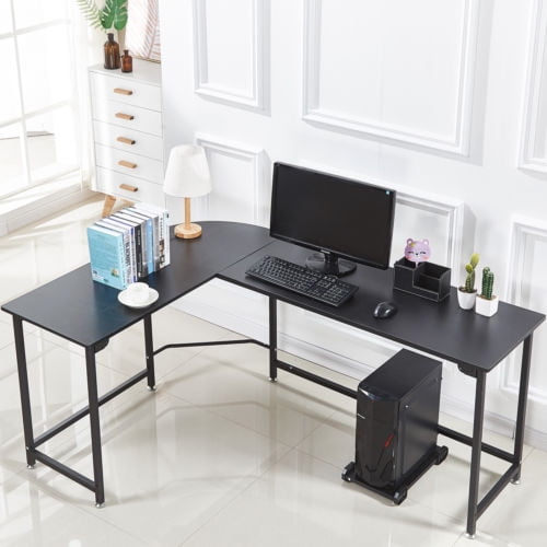 L Shaped Corner Computer Desk Table Workstation Home Office Small
