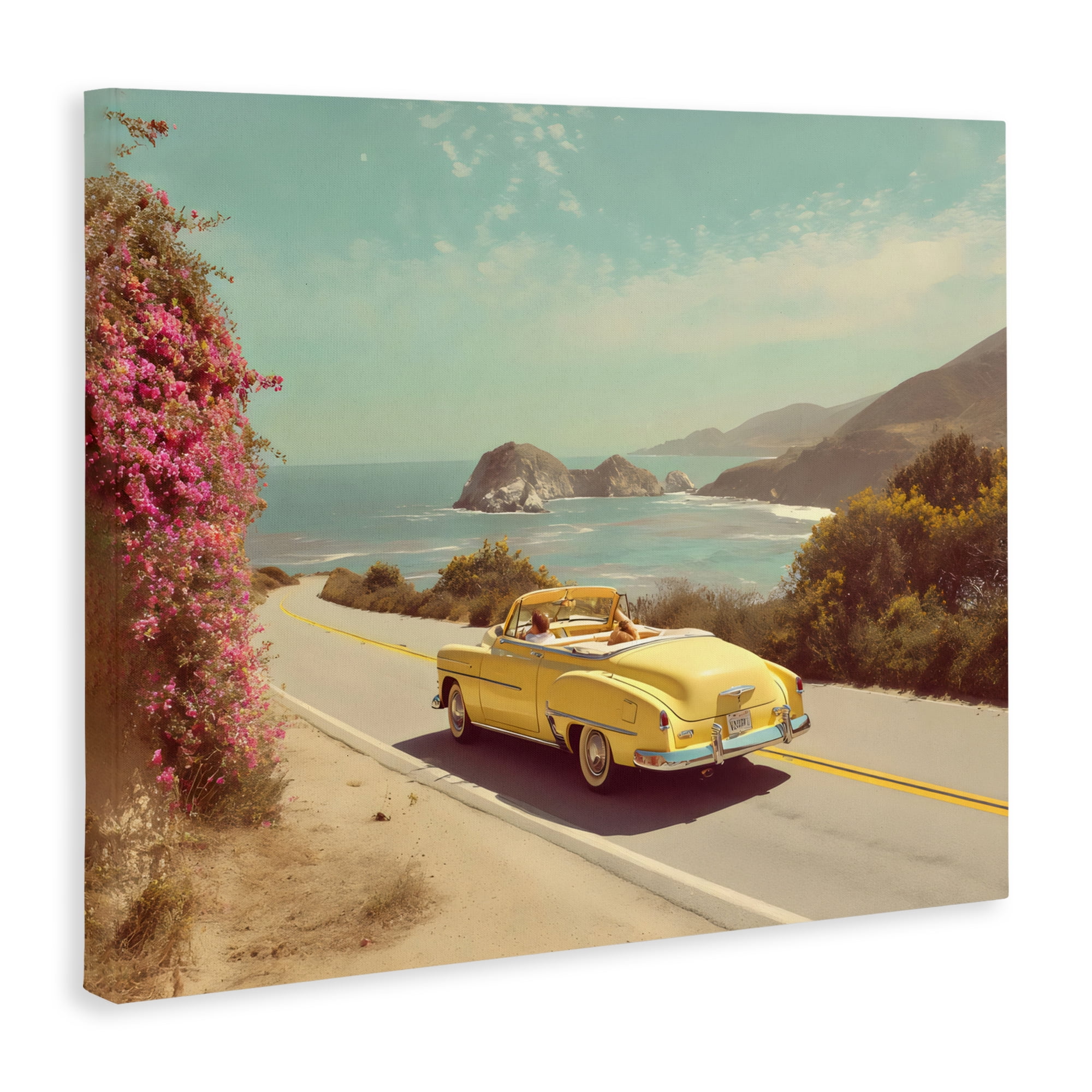 Stupell Industries Vintage Yellow Ride Canvas Wall Art, design by Franklyn Gregory