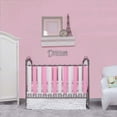 PURE SAFETY Vertical Crib Liners in Certified Organic Pink & White