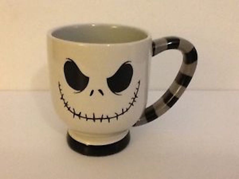 disney parks jack skellington white stripes coffee cup mug new