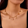 thumbnail image 5 of Faty-T Necklace for Women Paperclip Chain Necklace Ocean Starfish,Seashell Boho Bow Charms Necklaces, 5 of 7
