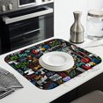 thumbnail image 3 of I Love My Dogs Art Dish Drying Mat for Kitchen 1 Pack, Ultra Absorbent Microfiber Dishes Drainer Mats,16"x18", 3 of 6