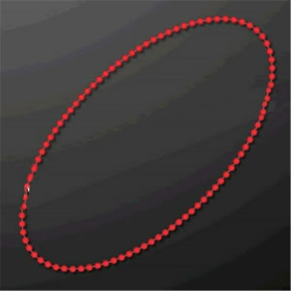 Smooth Round Opaque Bead Mardi Gras Necklace Red Pack of 12