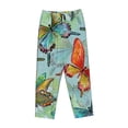 thumbnail image 4 of Xecao Retro Seamless Flying Butterflies Women's Straight Lounge Pajama Pants: The Epitome of Relaxed Sleepwear, 4 of 9