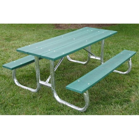 Galvanized Frame Picnic Table 6 Ft Cedar Walmart Com