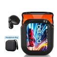 thumbnail image 1 of NE20 Wireless Bluetooth 6.0 In-Ear Earbuds, AI Translator, Noise-Cancelling Headphones, LED Touch Screen, 130+ Languages, 24H,Black + Ear Bag, 1 of 10