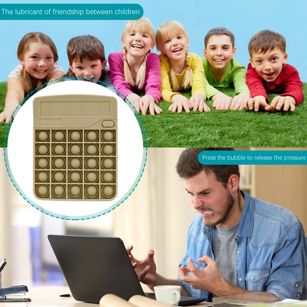 Calculadora de silicona Juguetes de burbujas de empuje Autismo Necesita regalos de prensa sensorial interactivos Ehuebsd Para estrenar