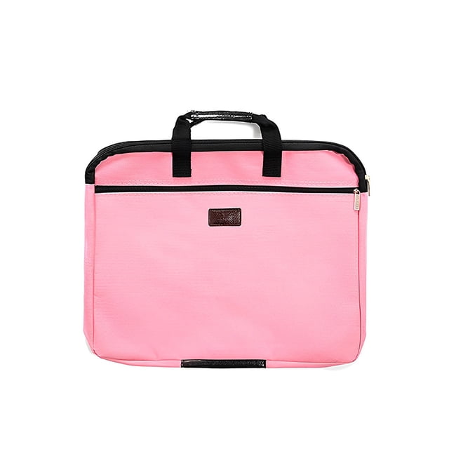 Sidaley Bolsa de archivo A4, gran capacidad, documentos multifuncionales, entradas, libros, papelería, bolsa de transporte, bolso Protector Carpetas de archivos Rosa