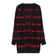 thumbnail image 5 of HongQid Women's Long Sleeve Cute Cardigan Sweaters V Neck Open Front Ribbed Knit Sweater Coat, 5 of 5
