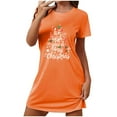thumbnail image 5 of TMOYZQ Womens Christmas Nightgowns Short Sleeve Crew Neck Cute Print T Shirt Dresses Casual Loose Fit Lounge Christmas Party T Shirt Dress Nightgowns, 5 of 5