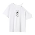 thumbnail image 3 of Camiseta para mujer de verano suave cuello redondo para viajar, caminar, trabajar, desplazarse L, 3 of 7