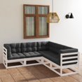 thumbnail image 1 of vidaXL 5 Piece Garden Lounge Set with Cushions Solid Wood Pine, 1 of 5