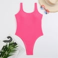 thumbnail image 4 of Womens One-Piece Swimsuits Summer Solid Color Strappy High Waisted Sexy Slim Activewear, 4 of 6