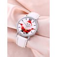 thumbnail image 4 of Reloj de mujer de cuarzo navideño Reloj electrónico de pareja Navidad Papá Noel JAMW Sencillez, 4 of 4