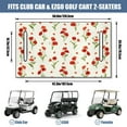 thumbnail image 3 of Pretty Floral Golf Cart Bench Cover 51" x 31" Towel Style Seat Protector for Most Golf Cart Models Front Seat, 3 of 8