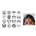 thumbnail image 4 of 16 piezas de plantillas para pintar cara y cuerpo, plantillas para pintar, fácil de limpiar/arte corporal, plantilla DIY para disfraces de Halloween, Yuyangstore Plantillas de pintura facial, 4 of 8